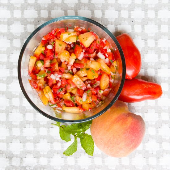 Peach Mint Salsa