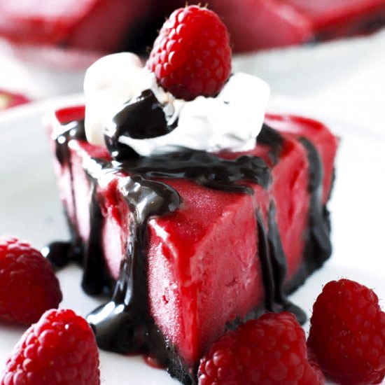 Frozen Chocolate Raspberry Pie