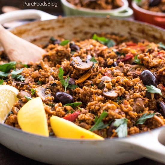 Steel Cut Oat Veggie Paella