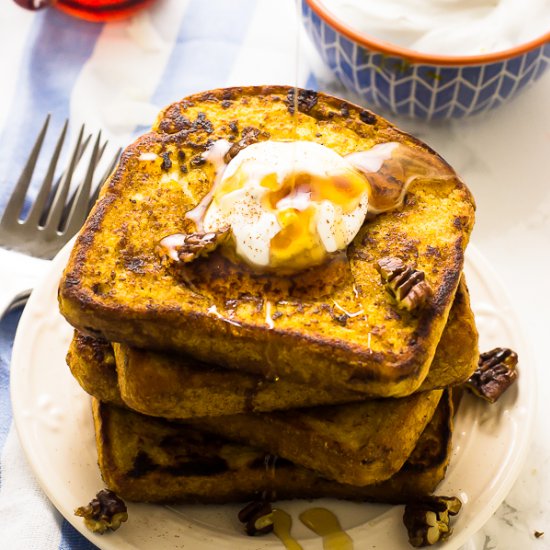 Skinny Pumpkin Vegan French Toast