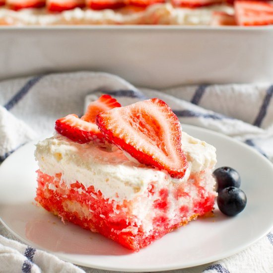 Strawberry Jello Poke Cake