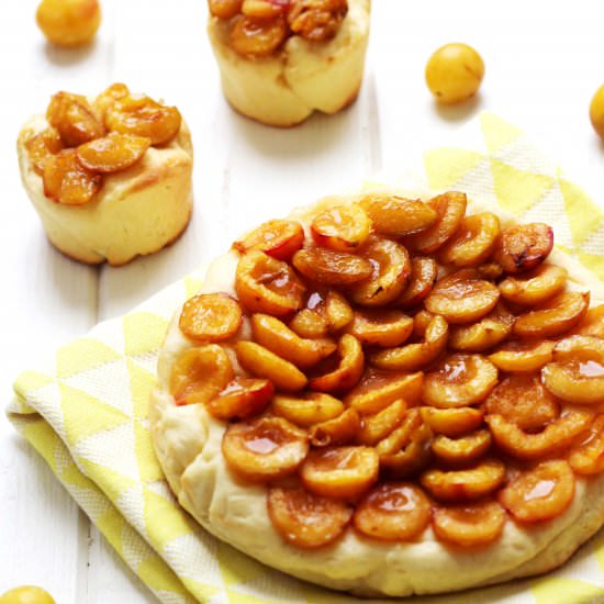 Brioche-Like Tart with Mirabelle