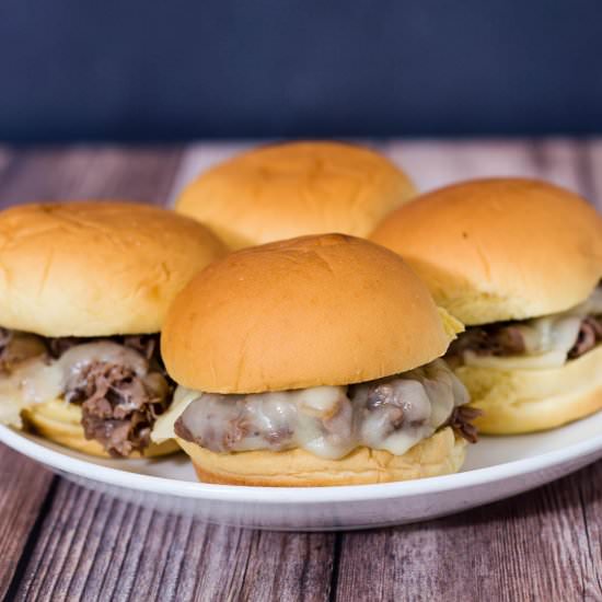 Easy Philly Cheesesteak Sliders