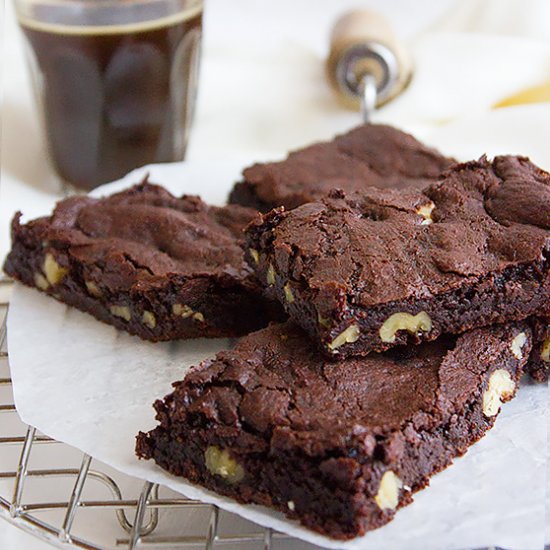 Chewy Egg Free Fudge Brownies