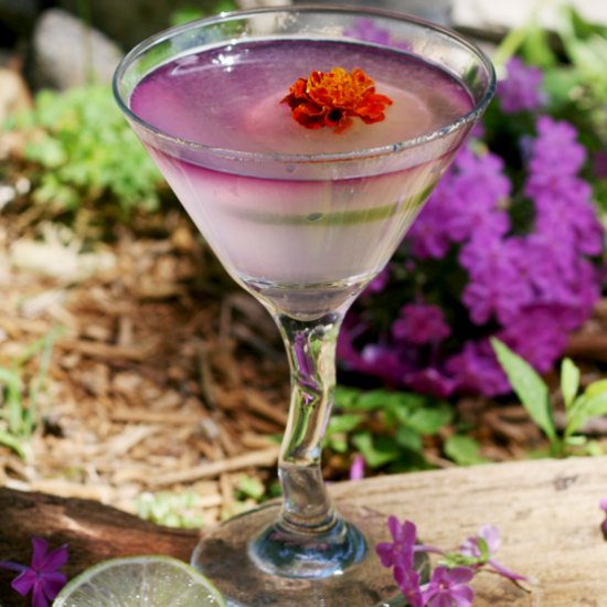 A Mauve Sky- Gin Cocktail