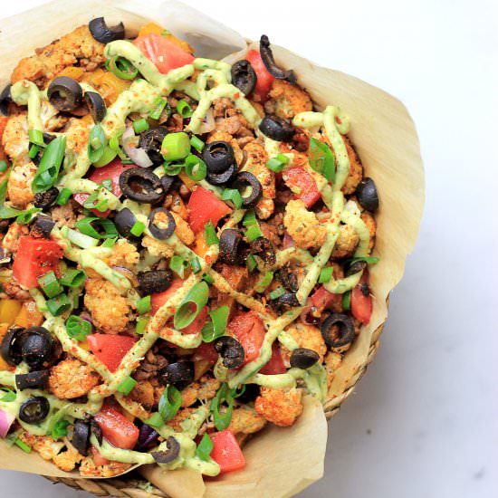 Loaded Paleo Cauliflower Nachos