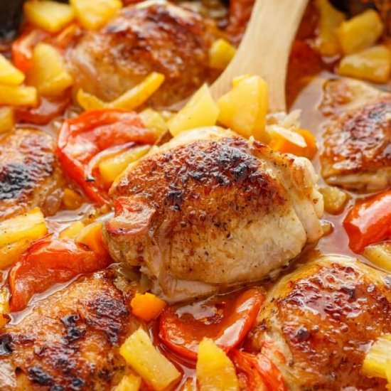 Pineapple Glazed Chicken Thighs