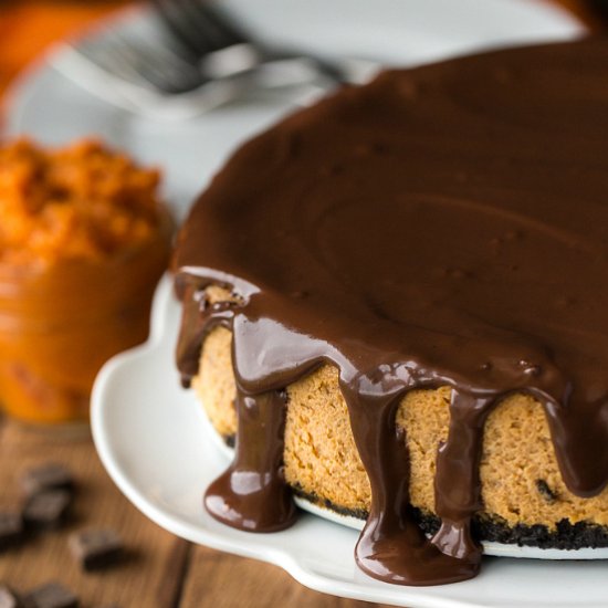 Chocolate Pumpkin Cheesecake