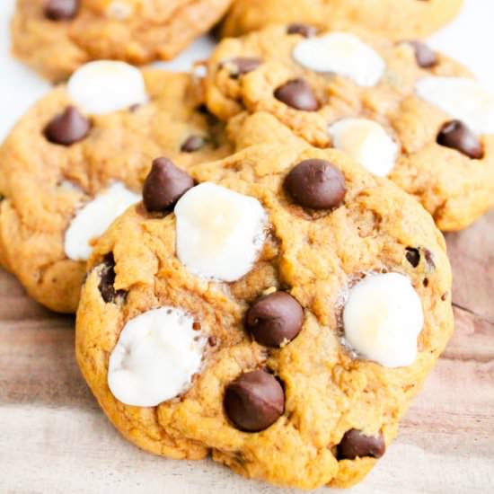 S’mores Pumpkin Spice Cookies