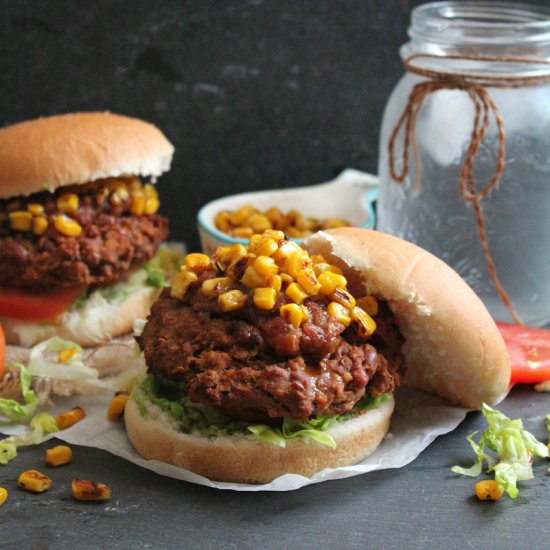 spicy bbq bean burgers