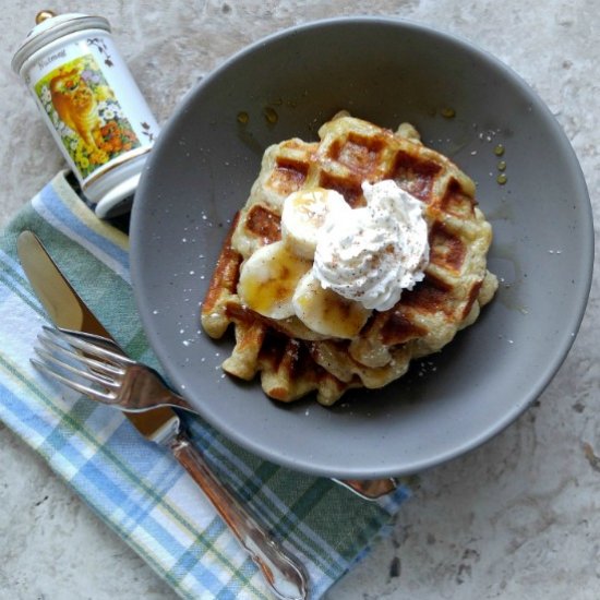 Banana Pumpkin Pie Spice Waffles