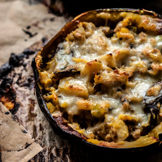 Sausage Stuffed Acorn Squash