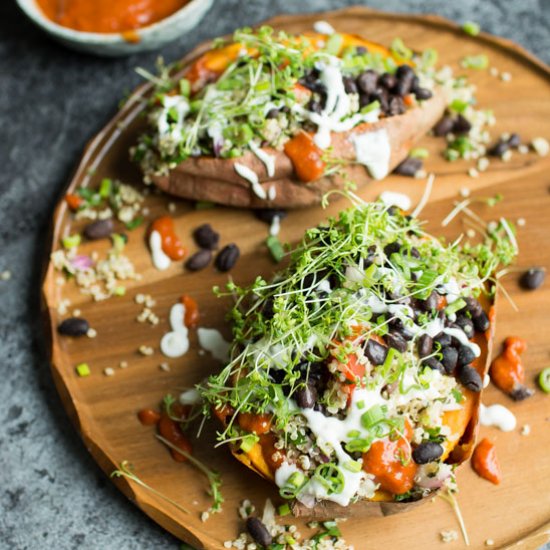 Loaded Sweet Potatoes