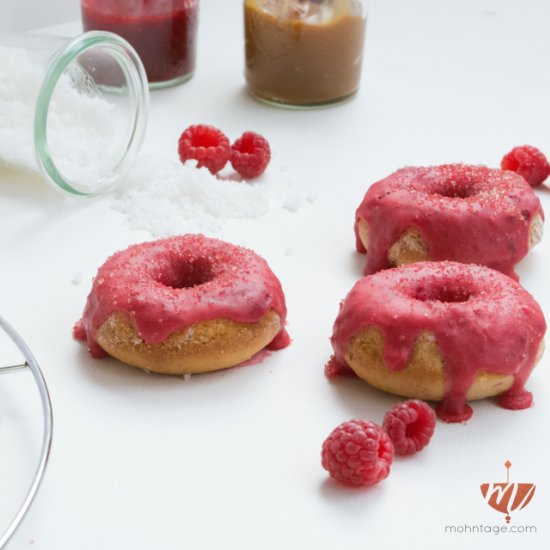 Salted Caramel & Raspberry Donuts