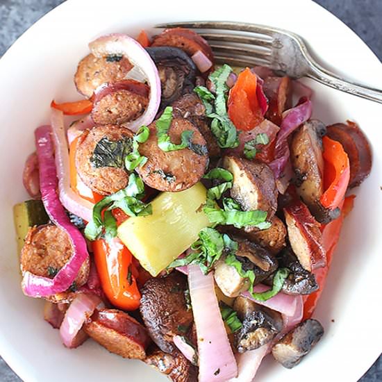 Roasted Veggie Medley with Sausage