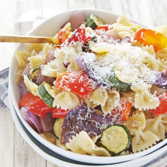 Oven Roasted Vegetable Pasta