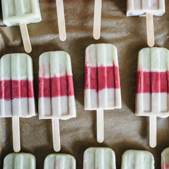 Coconut Rainbow Popsicles