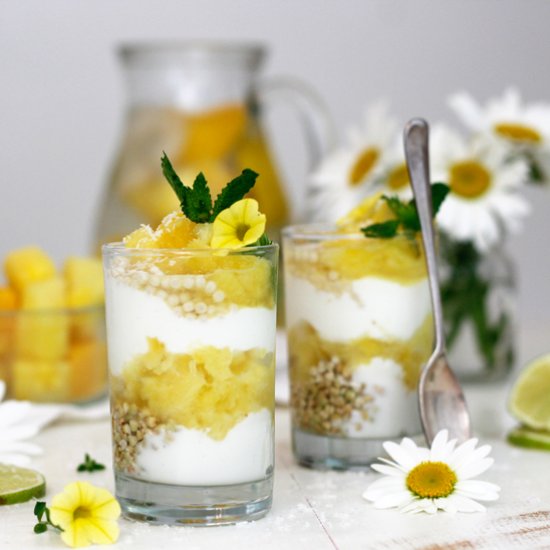 Pineapple Lime Coconut Parfait