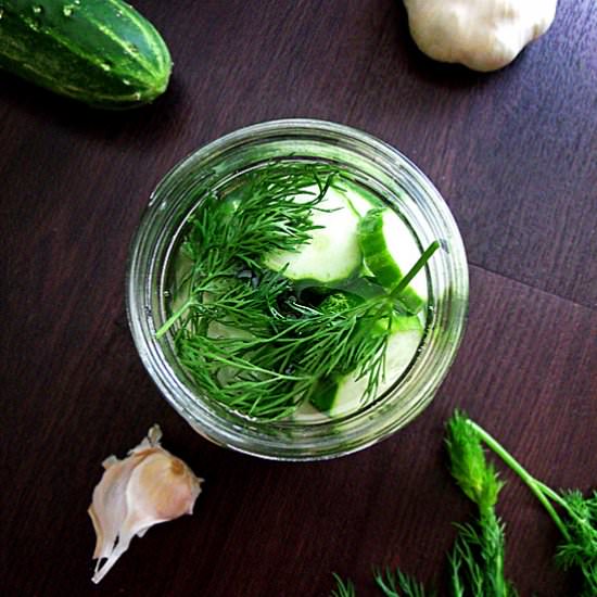 Refrigerator Garlic Dill Pickles