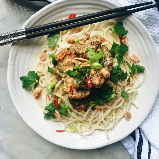 Lentil ‘Meatballs’ w/ Coconut Curry