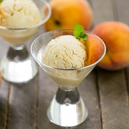 Roasted Peach Ice Cream