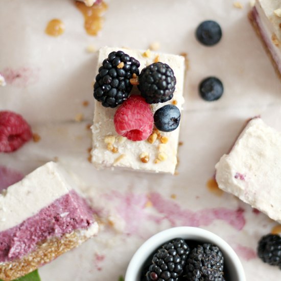 blackcurrant banana ice cream bars