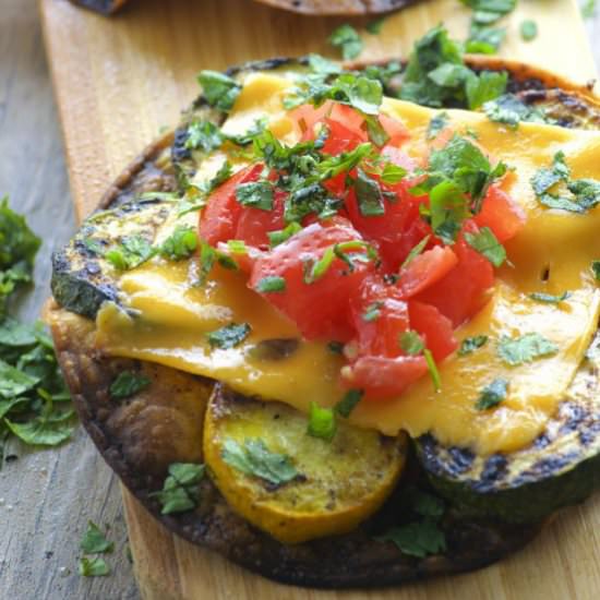 Grilled Vegetable Tostada