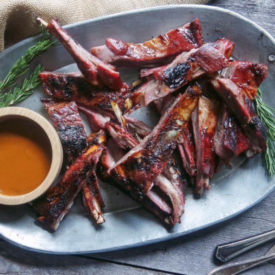 Grilled lamb ribs