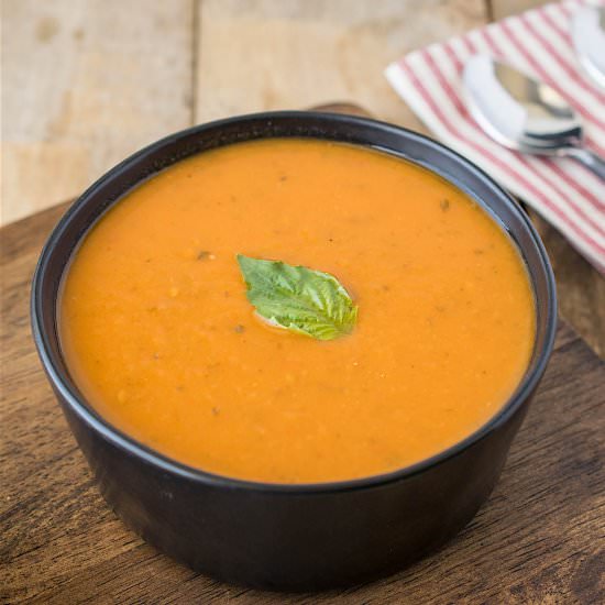 30 minute tomato basil soup