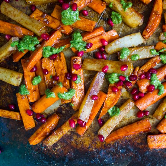 Tzimmes with Tahini Pesto