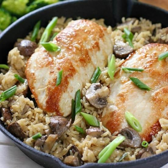 Chicken, Rice and Mushrooms