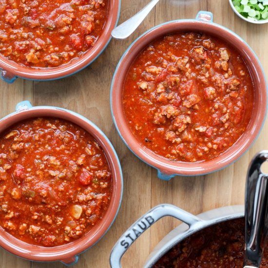 Three-Meat Chili