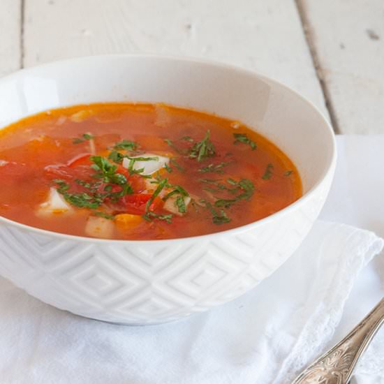 Romanian Chicken Noodle Soup