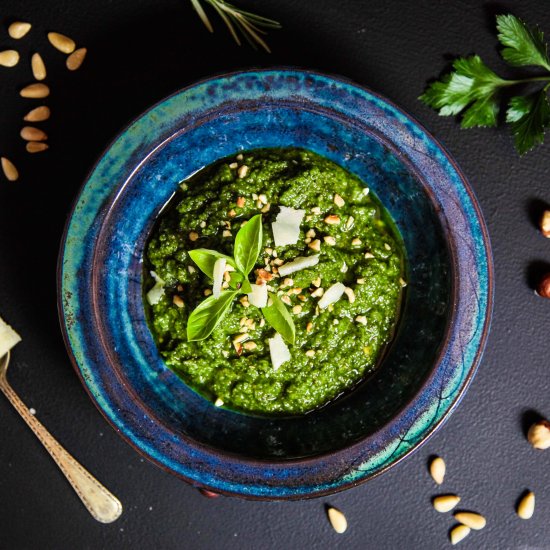 Hazelnut Green Herb Pesto