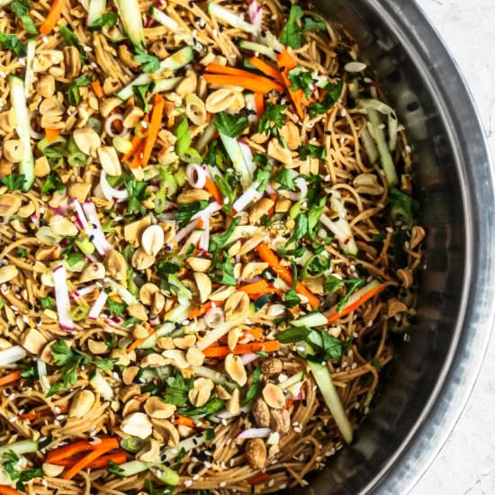 crunchy peanut soba noodle salad