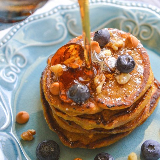 Butterscotch Pumpkin Pancakes