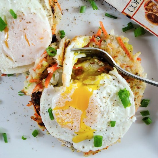 Fried Eggs with Potato Pancakes