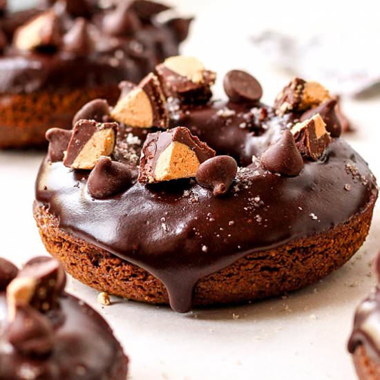 Quadruple Chocolate PB Donuts