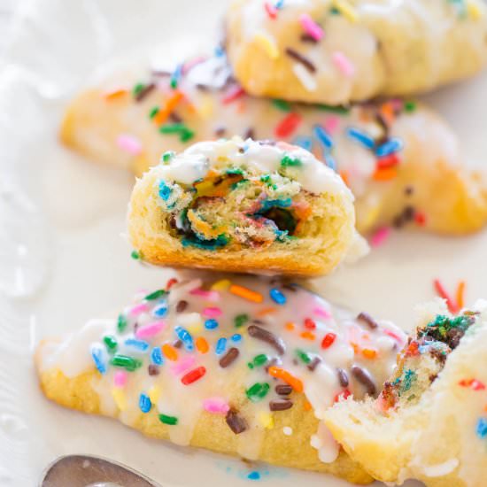 Glazed Funfetti Rolls