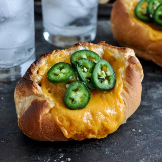 Jalapeño cheddar meatball sandwich