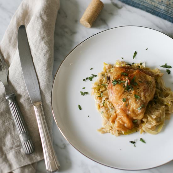 roasted white wine chicken