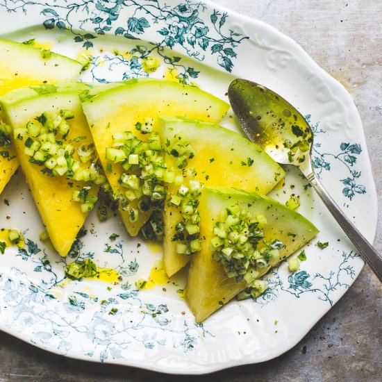 Yellow Watermelon Salad