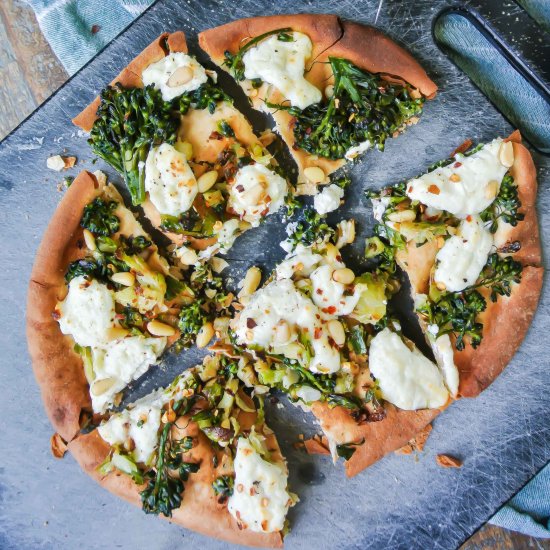 Broccoli + Brussels Pizza Bianca