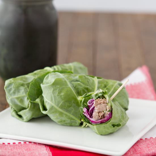 Coleslaw-Stuffed Keto Wraps