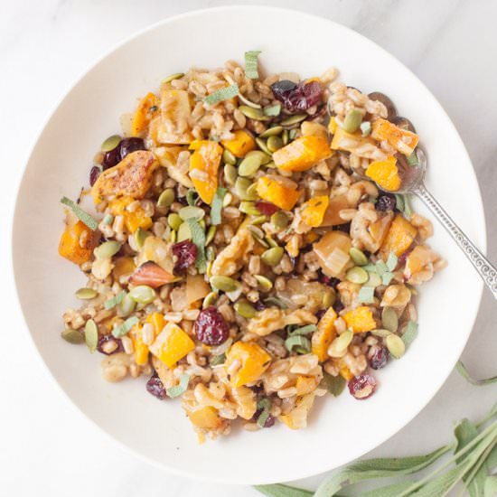 Roasted Apple & Pumpkin Farro Salad