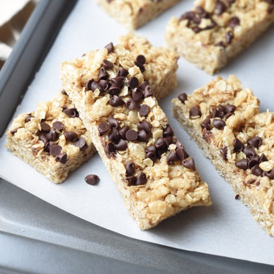 Chewy Chocolate Chip Granola Bars