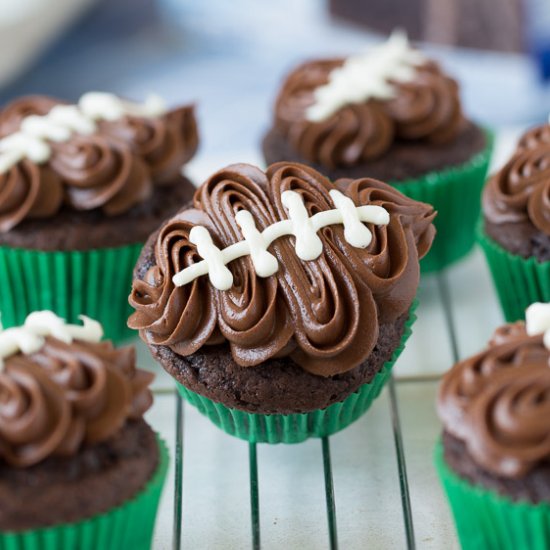 Easy Football Cupcakes