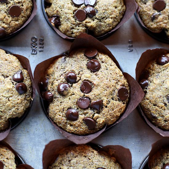 Whole Wheat Oatmeal Flax Muffins