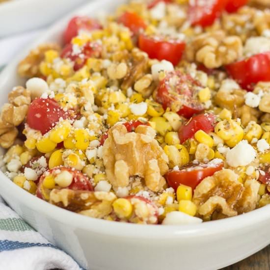 Grilled Herb Corn with Tomatoes