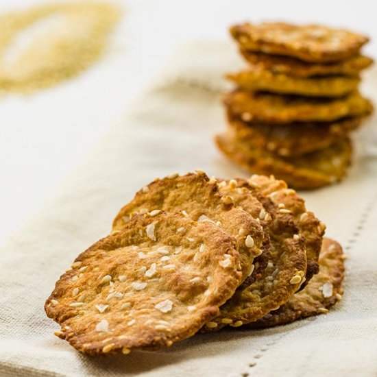 Sesame Sea Salt Low Carb Crackers